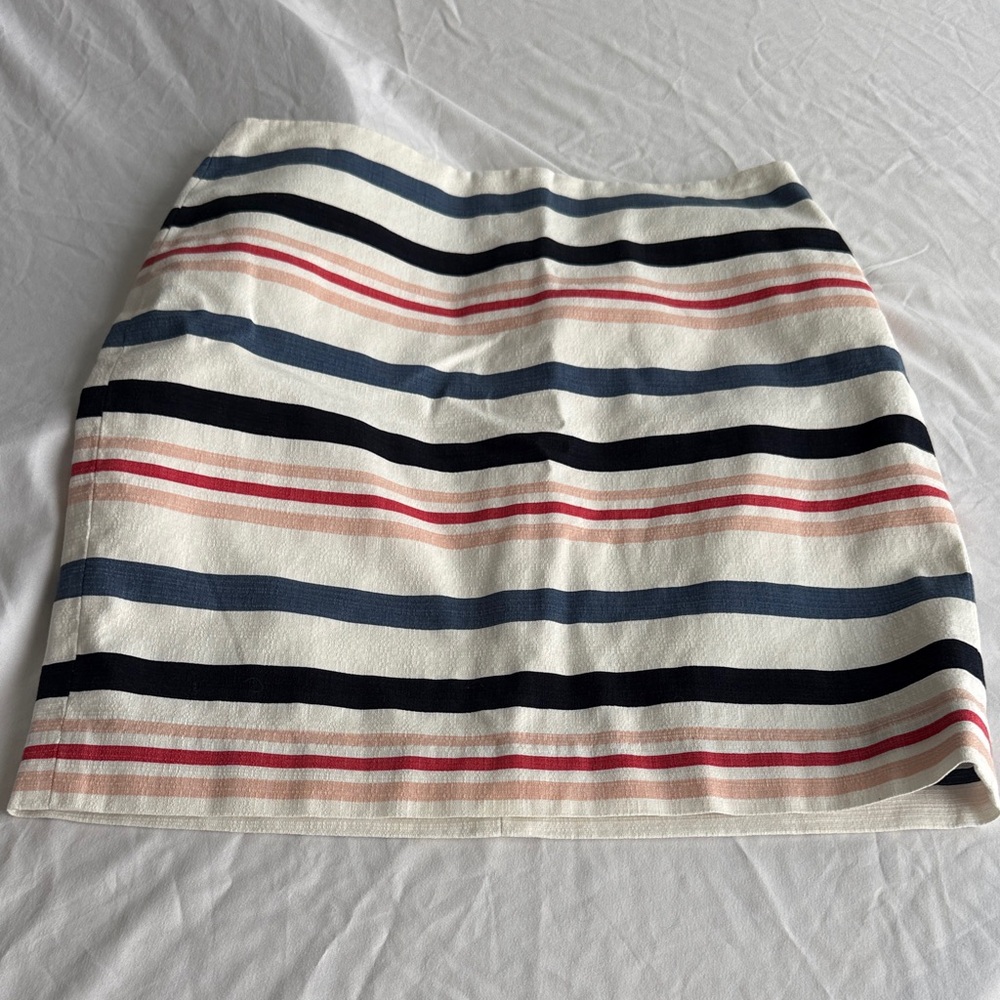 Ann Taylor Multicolor Striped Mini Skirt